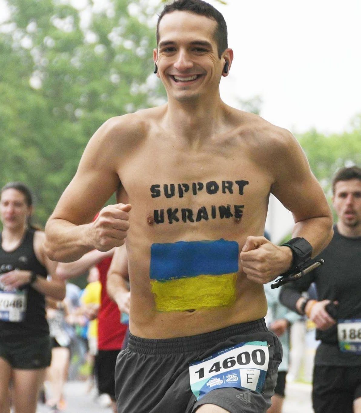 Running in support of Ukraine